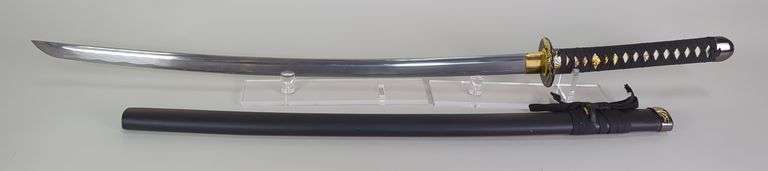 Musha Katana With 27" Blade, In Wood Scabbard image