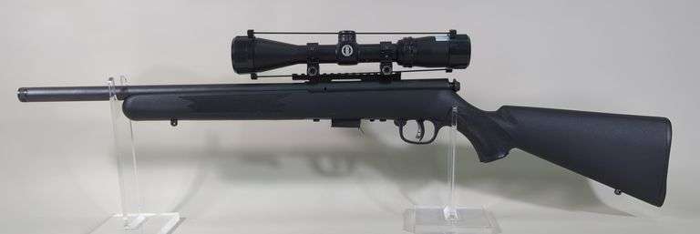 Savage Arms (Canada)/ Savage Arms Inc 93 .22 WMR Bolt Action Rifle SN# 4455205, Bushnell Banner 3-9x40 Scope, Picatinny Rail, 1/2x28 Threaded Barrel, Oversized Bolt Handle, Savage Accutrigger image