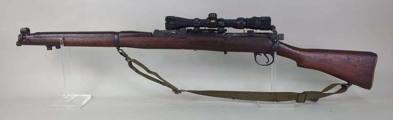 Lee Enfield/ CAI No. 1 Mk III .303 British Bolt Action Rifle SN# 59739, Believed To Have Been Used In A TV Or Movie Production, BSA .22 Special 3-9x32 Scope, Canvas Sling, Rail Is Glued On image
