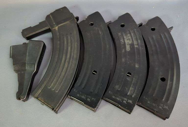 DC Engineering 7.62x39 Metal Mags, Qty 3, And Unmarked 7.62x39 Metal Mags, Qty 2 image