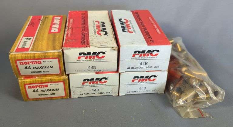 Norma And PMC .44 Mag Empty Brass, Approx Qty 263 (50 Are New) image