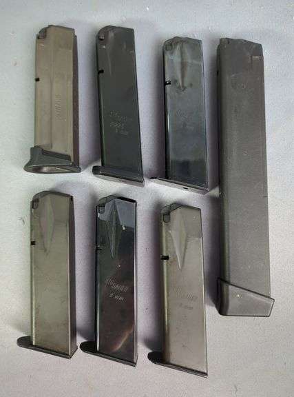 Sig Sauer 9mm Metal Mags, Qty 6, And Khan 9mm Mag image