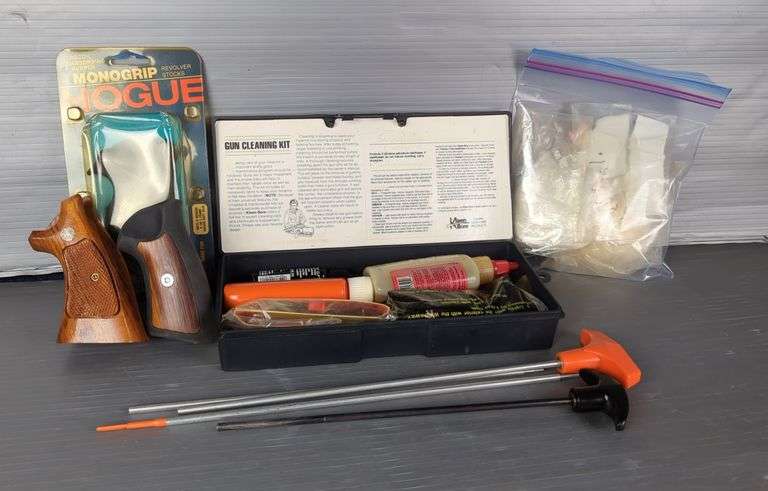 Revolver Grips, Qty. 3, Includes Smith & Wesson And Hogue, KleenBore Cleaning Kit, Rods, And Patches image