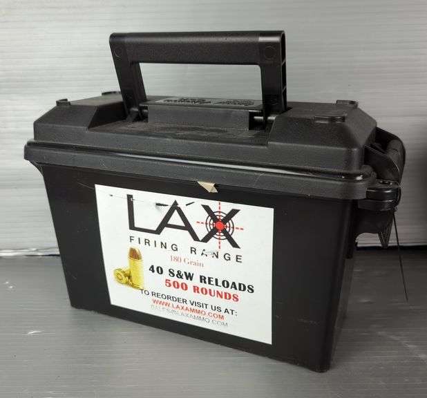 LAX Firing Range 40 S&W Reloads, Approx 500 Rds, In Plastic Ammo Can, Local Pickup Only image