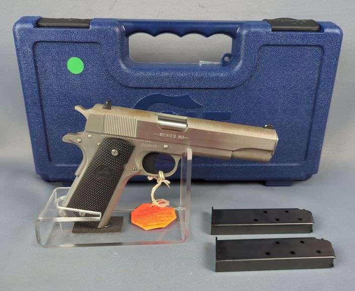Colt Government Model Series 80 .45 Auto Pistol SN# CV29172, Never Fired, 3 Total Mags, Paperwork, In Original Hard Case image