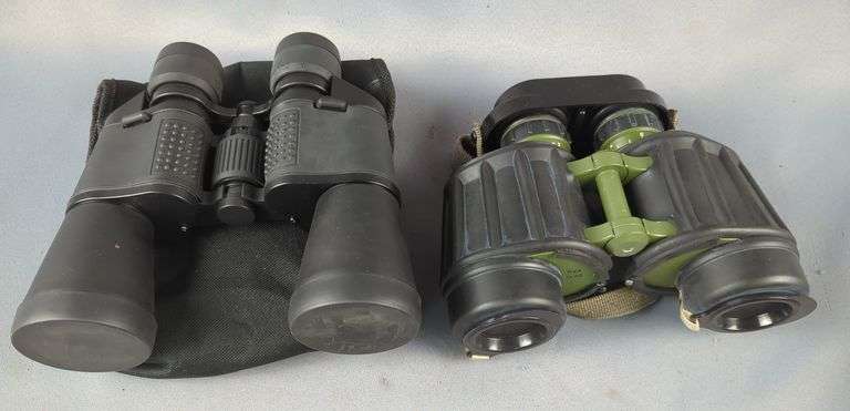 Binoculars, One is 7x40 And The Other is 10x50 And In Case image
