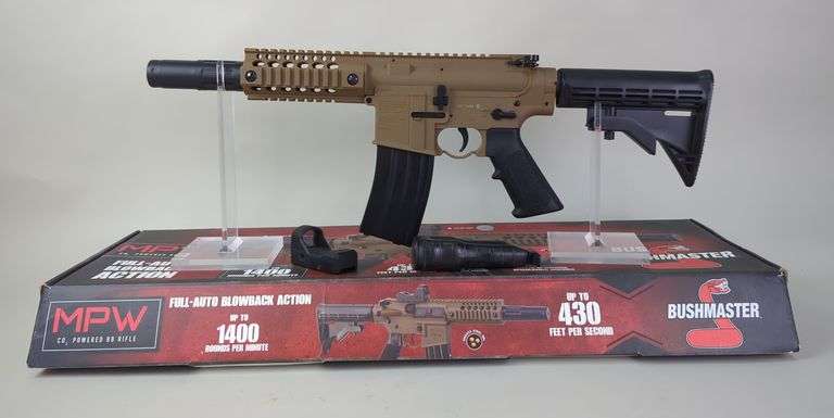 Taiwan/ Crosman Bushmaster MPW BMPWX  .177 BB  CO2 Powered BB Rifle SN# 20F79485, Red Dot Sight, Speed Loader, Paperwork, In Box image