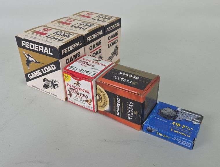 Federal 12 ga Game Load Ammo, Approx 75 Rds, Winchester, Silver Bear, And Federal .410 ga Ammo, Approx 38 Rds, Local Pickup Only image