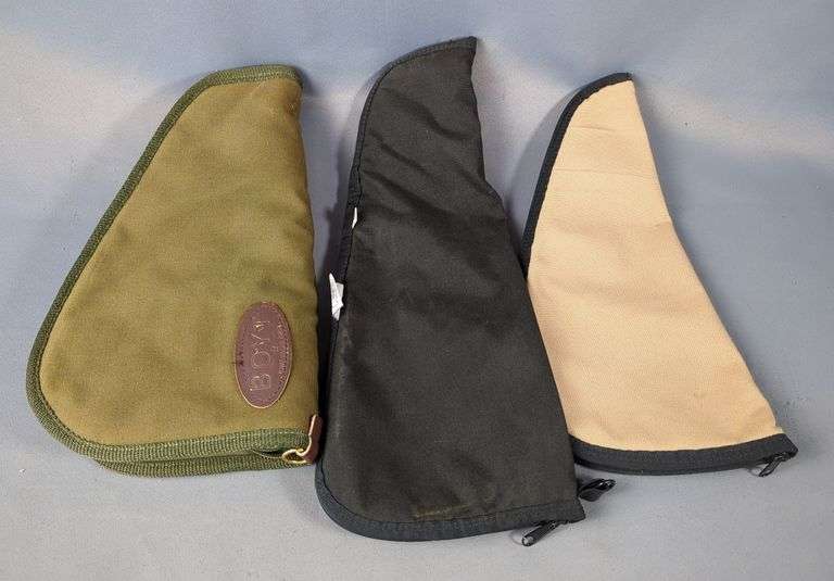 Handgun Soft Cases, Includes Boyt (Padded), Bagmaster Size 8, And Unmarked image