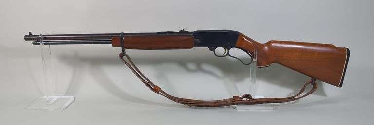 O.F. Mossberg & Sons Model 402 Palomino .22 SLLR Lever Action Rifle SN# Not Found, Leather Sling image