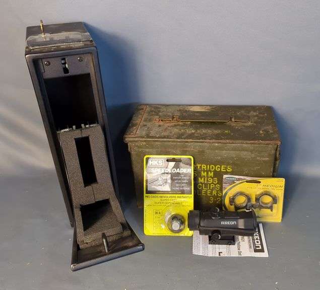 Quick Access Pistol Safe, Ammo Box, Axeon Optic Sight and More image
