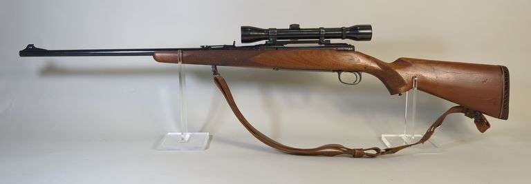Savage 110 30-06 Cal Bolt Action Rifle SN# 5899, Weaver Marksman 4x Scope, Leather Sling image
