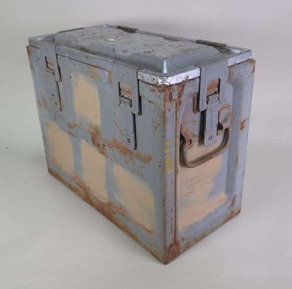 Metal Ammo Can Marked Small Arms Ammo Box MK Mod 0, 15" X 18" X 9" image