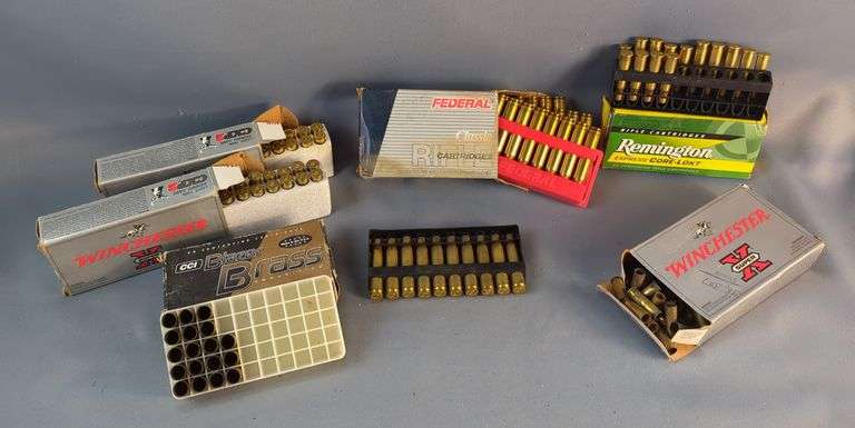 Empty Brass Assortment Including .40 S&W, .300 Win, 30-30 Win, .357 Mag, And 30-06 Sprg, Various Brands, Approx 130 Total image