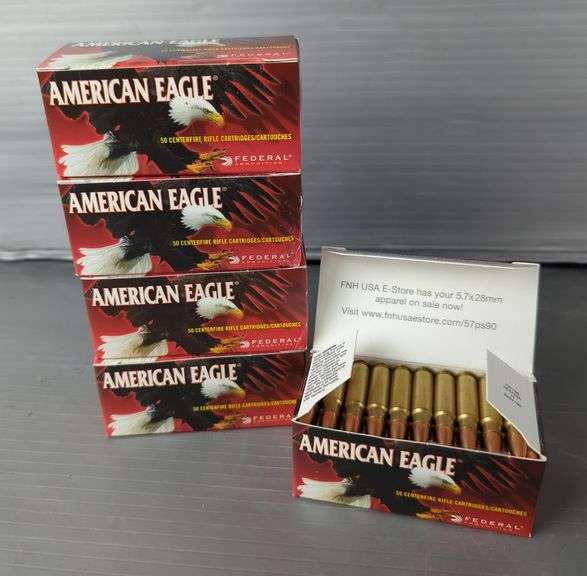 American Eagle 5.7x28mm FMJ Ammunition, Approx 250 Rds, Local Pickup Only image