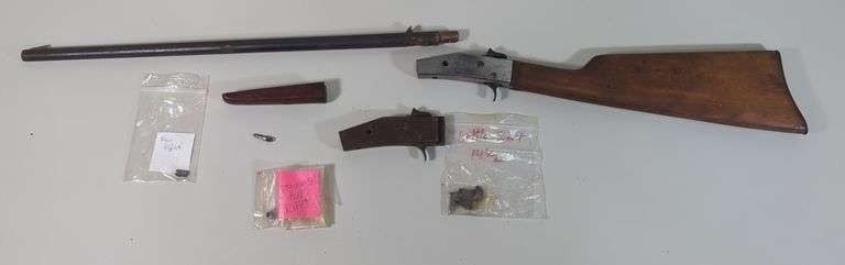 Pair Of J. Stevens Arms Little Scout 14 1/2 .22 LR Rifles SN# Not Found, One Is Incomplete, Includes Stock, Barrel, Foregrip, Receiver, And Parts image