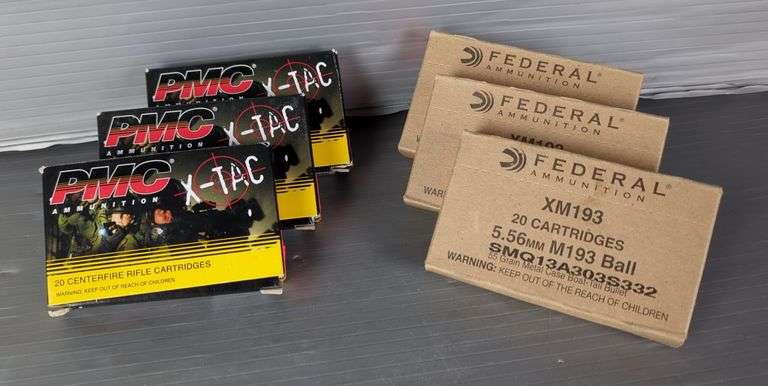 PMC X-Tac 5.56 NATO & Federal XM193 5.56mm Ammunition, Approx 120 Rounds Total, Local Pickup Only image