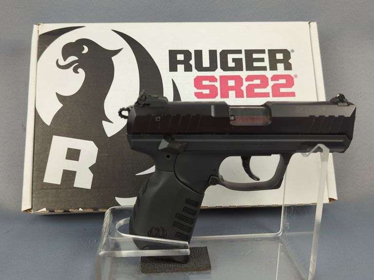 Ruger SR22P .22 LR Pistol SN# 367-20311, 2 Total Mags, Grip Accessories, Paperwork, In Box image