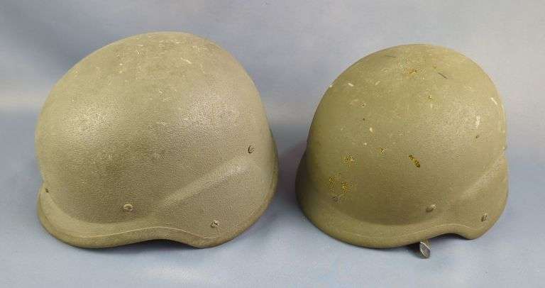 US Army PASGT Helmet, Qty 2, Marked M-1 And M-3 Inside. image