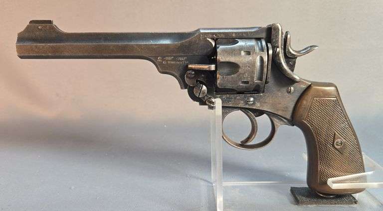 Webley Mark VI .45 ACP 6-Shot Revolver SN# 420652, 6" Bbl, Cylinder Has Been Shaved To Accommodate .45 ACP Ammo image
