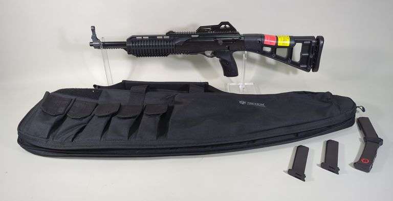 Hi-Point 995 9x19 Cal Rifle SN# F132624, 4 Total Mags, Mag Holder, Sling, Paperwork, And More, In Soft Case image