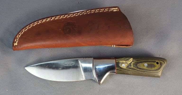 CFK Cutlery Company Knife With 4.5" Blade, In Leather Sheath image