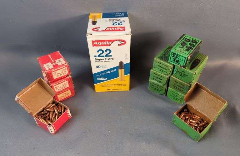 Aguila .22 LR Super Extra Ammo, Approx 500 Rds, Hornady And Sierra .22 Cal Bullets, Various Grains And Types, Approx 450, Local Pickup Only image