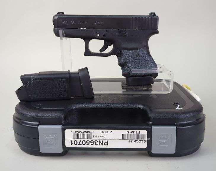 Austria Glock 36 .45 Auto Pistol SN# PTU215, 2 Total Mags, Speed Loader, Paperwork, In Hard Case image