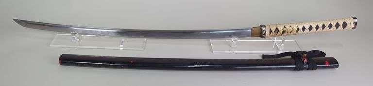 Musha Katana With 27" Blade, In Wood Scabbard image
