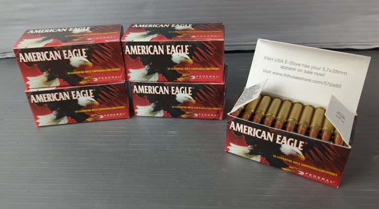 American Eagle 5.7x28mm FMJ Ammunition, Approx 250 Rds, Local Pickup Only image