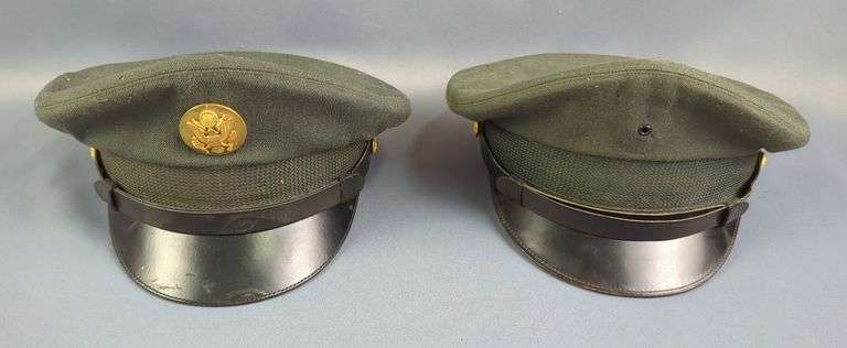 US Army Vietnam Era Officer's Visor Cap, Some Holes In Material image