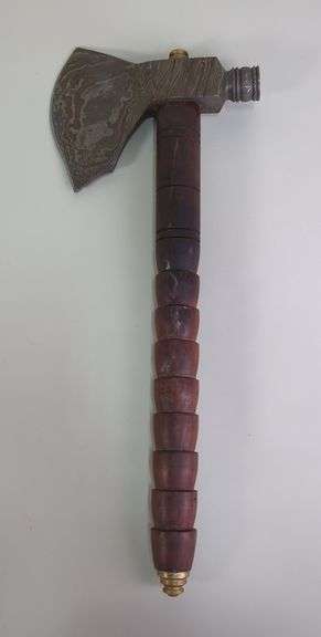 Damascus Steel Hatchet With 5" Blade image
