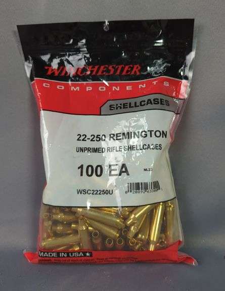 Winchester 22-250 Rem Empty Brass, Qty 100 image