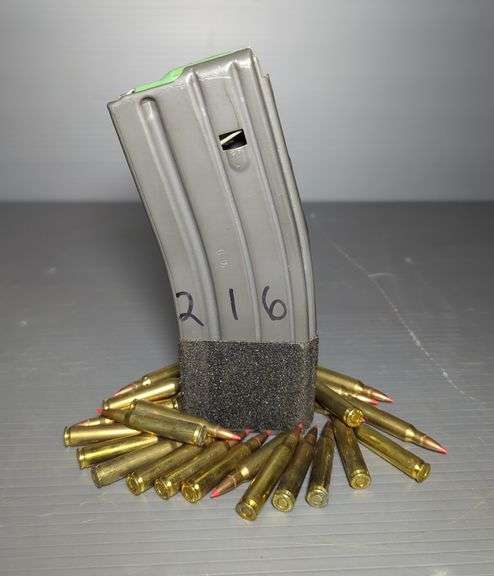 Hornady And Frontier .223 Ammo, Approx 26 Rds, And Tapco .223 Cal Metal Mag, Local Pickup Only image