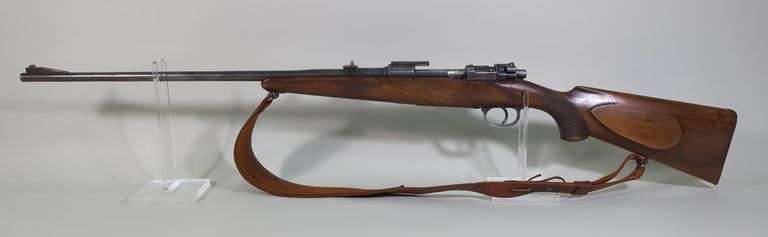 Mauser 98 Unknown Cal Bolt Action Rifle SN# 9666, Leather Sling image