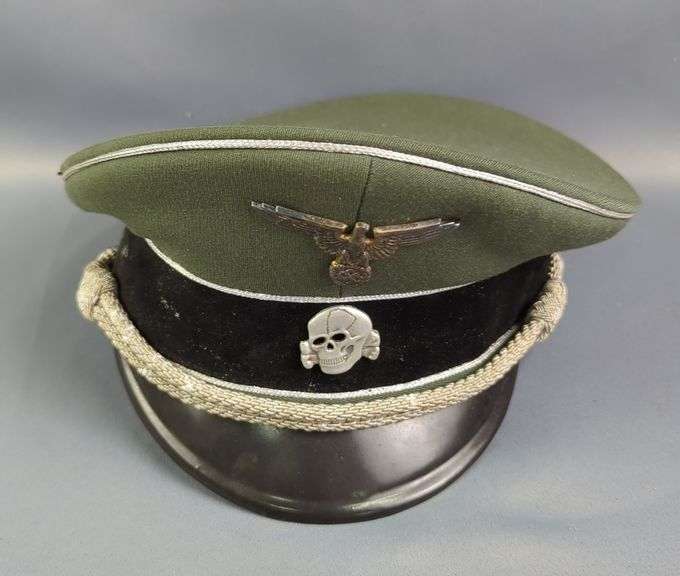 World War II Nazi German Waffen SS Infantry Officer's Visor Cap image