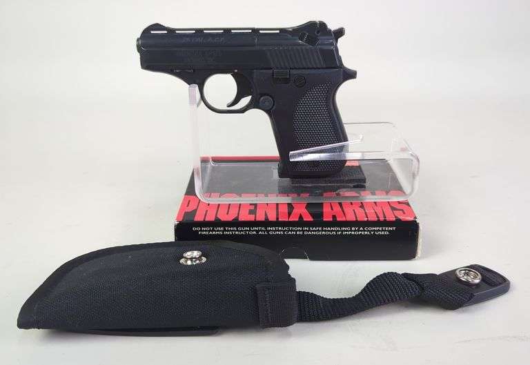Phoenix Arms HP25 .25 ACP  Pistol SN# 4174387, Nylon Holster, With Box image