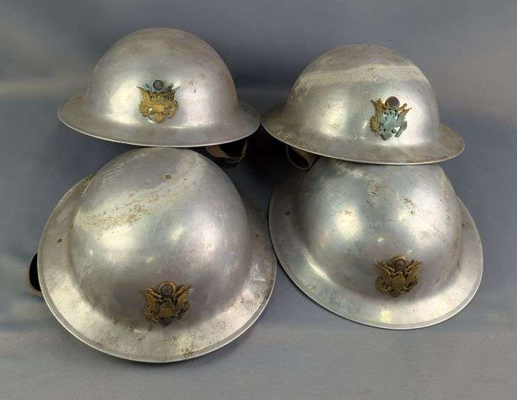 World War 1 Doughboy Brodie Parade Helmets, Qty 4 image