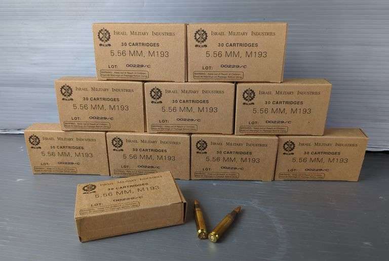 IMI 5.56mm, M193 Cartridges, Approx 300 Rds, Local Pickup Only image