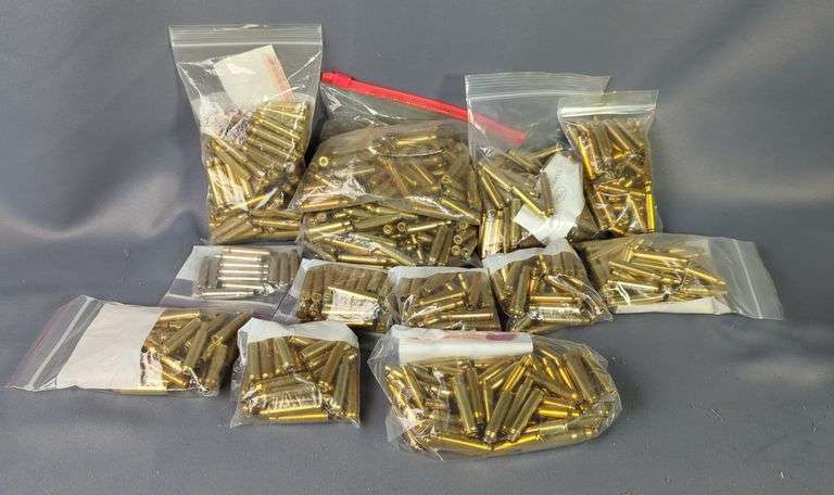 .223 Empty Brass, See Description For Brands And Quantities, And Winchester 5.56 Empty Brass, Approx Qty 27 image