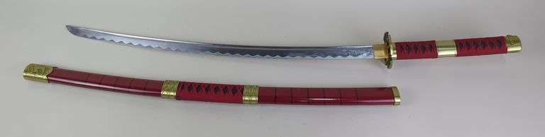Katana Sword, 28.5" Blade, In Wood Scabbard image