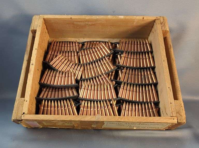 7.62x39 Ammo, All On 10 Round Stripper Clips, In Ammo Crate, Approx 500 Rds, Local Pickup Only image