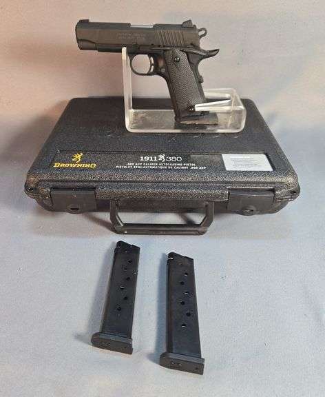 Browning Black Label 1911 .380 Auto  Pistol SN# 51HYY01492, 3 Total Mags, Paperwork, In Hard Case image