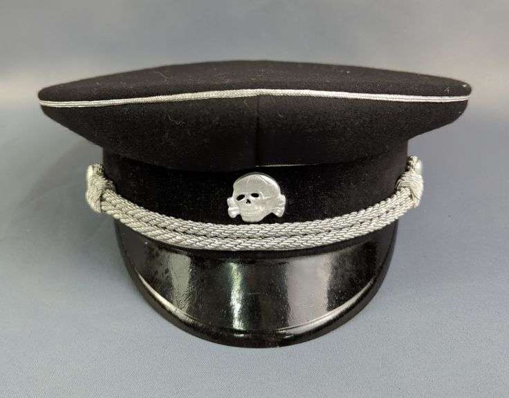 World War II Nazi German SS Officer's Visor Cap image