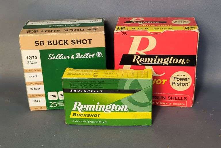 Remington and Sellier & Bellot Buckshot 12 Ga Shotgun Shells, Approx 55, Local Pick Up Only image