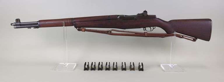 Springfield Armory M1 Garand 30 M1 / 30-06 Rifle SN# 2826232, Leather Sling, 8 Additional Clips image