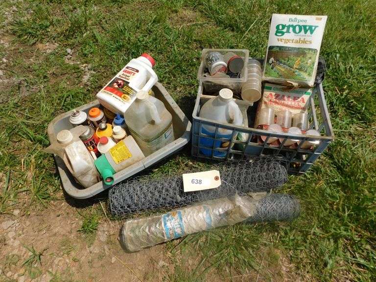 Misc. gardening, nails, screws, fertilizer, repellent, & wire