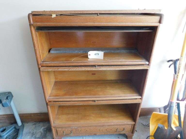 Wooden shelf with doors, needs work