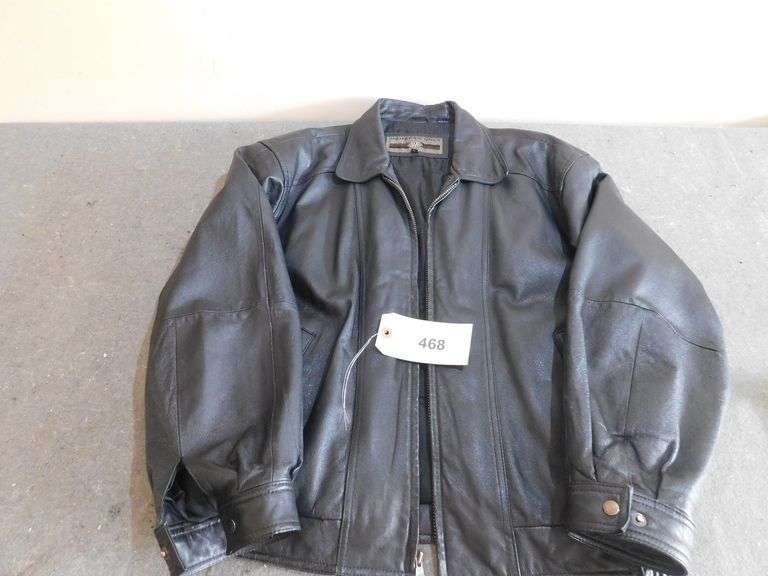 Leather coat, size large