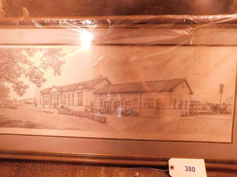 Warren L. Kirbo 1984 "Louisville & Nashville R.R. Station" 40 1/2"X20 1/2"